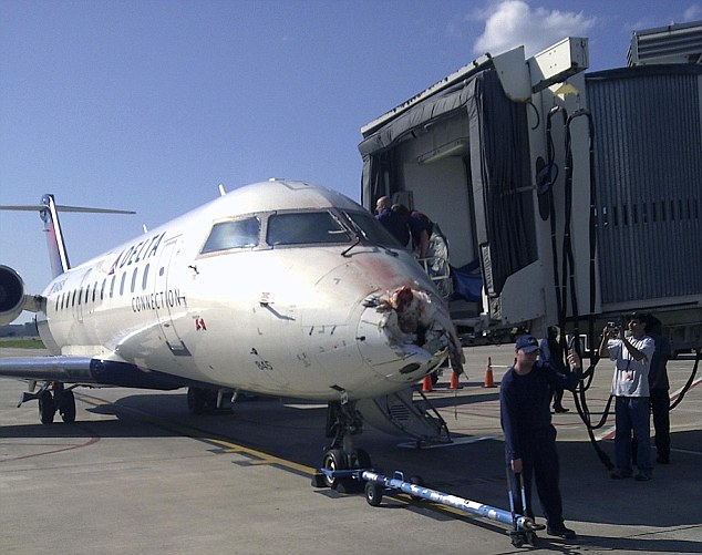 ASA 5087 CRJ Bird Strike Damage