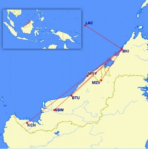 Saeaga Airlines Route Map