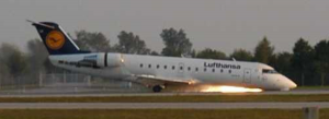 Canadair Regional Jet RJ100LR MSN 7005 D-ACLB in service with Lufthansa Cityline Accident Scene at MUC September 14, 2002 (Photo By: Werner Früchtl / Source: PlanePictures.Net)