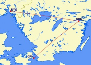 SwedJet Route Map