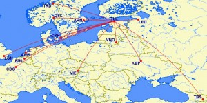 Estonian Air CRJ Routes